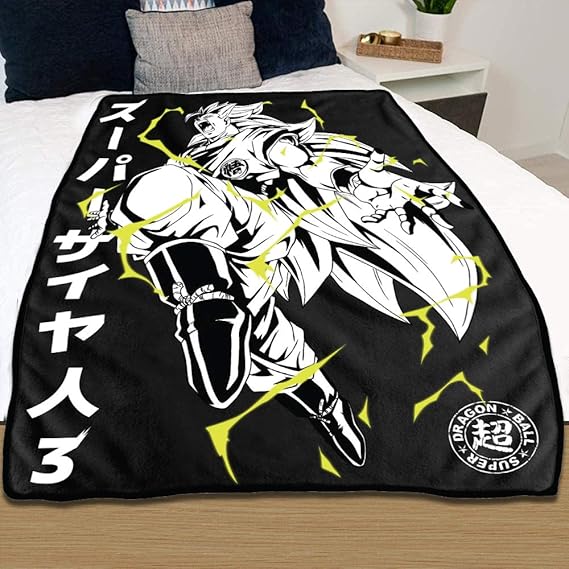 JUST FUNKY Dragon Ball Z Super Saiyan 3 Goku Blanket [Black