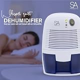 SA Products 500ml Portable Dehumidifier and Air Purifier White view 4