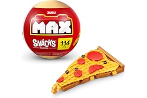 MAX BUILD MORE MAX Premium Snacks Building Bricks Collection (Pizza) by ZURU. Building Bricks for Teens, Adults and Collectors. Build, Collect and Display Your Collection of Delicious Snacks!