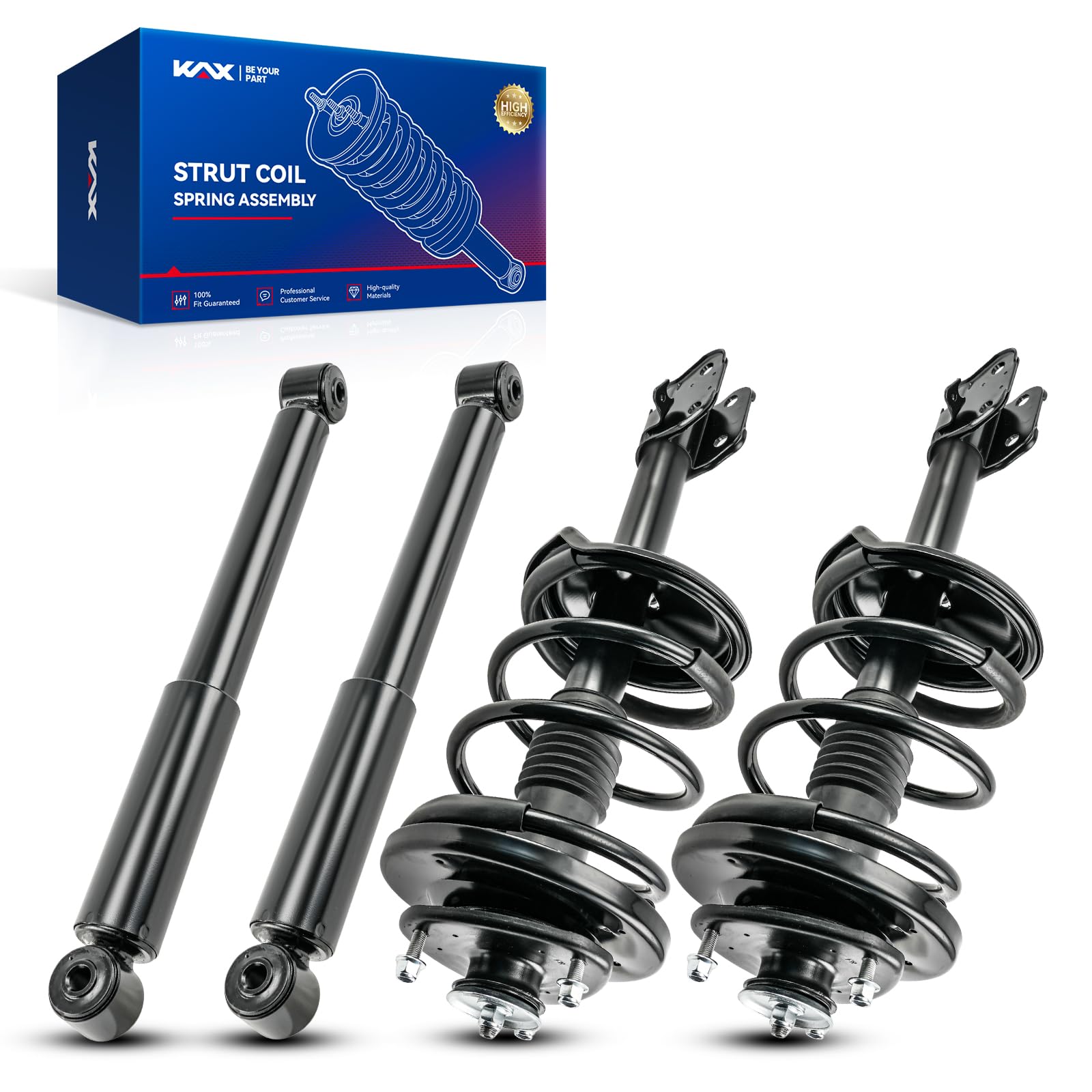 Photo 1 of KAX Front Rear Struts for Honda Pilot 2003-2008, Acura MDX 2001-2002 Front Rear Shocks Quick Complete Struts Assembly, Replace 171451 171452 37218-4Pcs