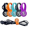 SUNFICON Magnetic Cable Clips Cable Organizers Earbuds Cords Winder Bookmark Clips Whiteboard Noticeboard Fridge Magnets USB Cable Manager Ties Straps for Home,Office,School 5 Pack
