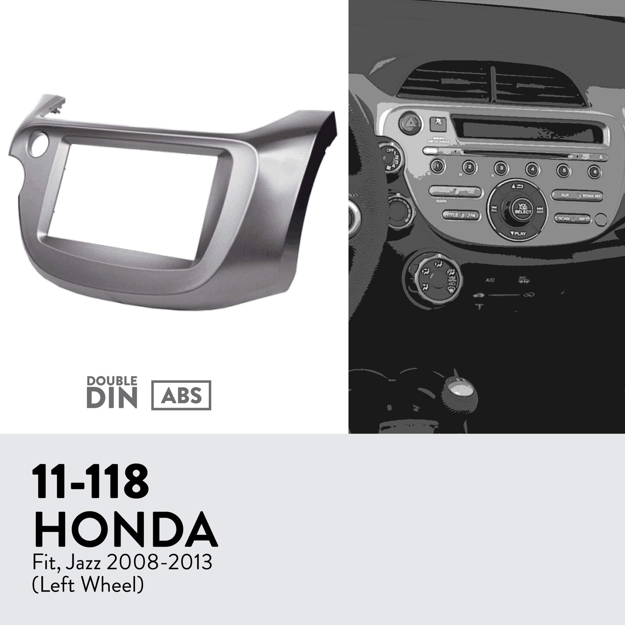 UGAR 11-118 Trim Fascia Car Radio Installation Mounting Kit for Honda Fit, Jazz 2008-2013