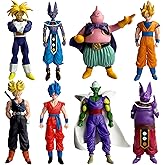 Anime Super Hero Action Figures Set, Collectible Warrior Figurines, 7.8Inch Energy Style Character Models for Display, Party Favors &amp; Gift Collection (8PCS)