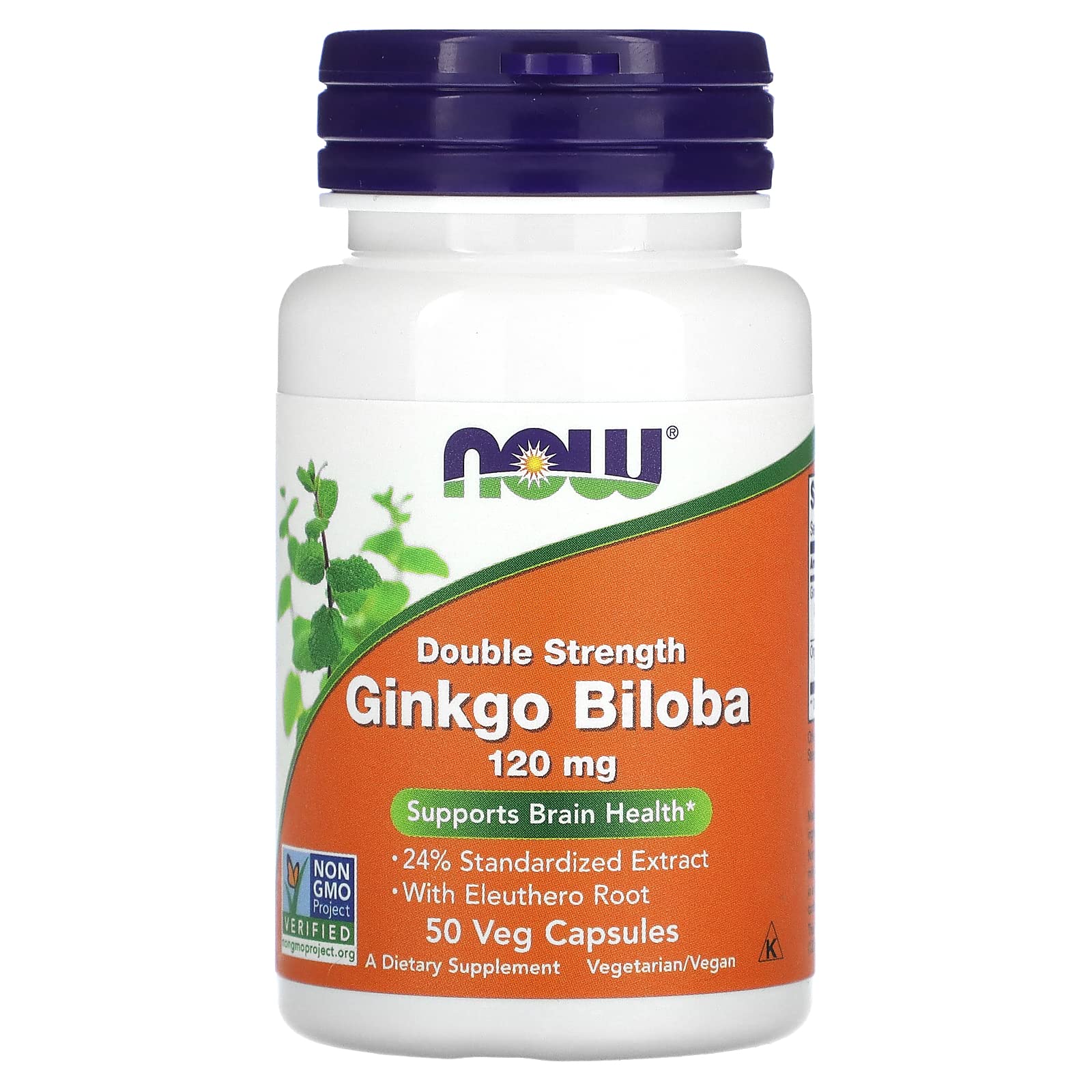 Now Foods Double Strength Ginkgo Biloba, 120mg, 50 Capsules