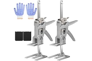 MOJIEZUO 2 Pack Labor Saving Arm Tool Jack, Multi-Function Height Adjustment Lifting Device, Cabinet Jack Appliance Lift Bed Jack Lifters Full Steel Body 440LB Load-Bearing for Installing Windows Doors Drywal