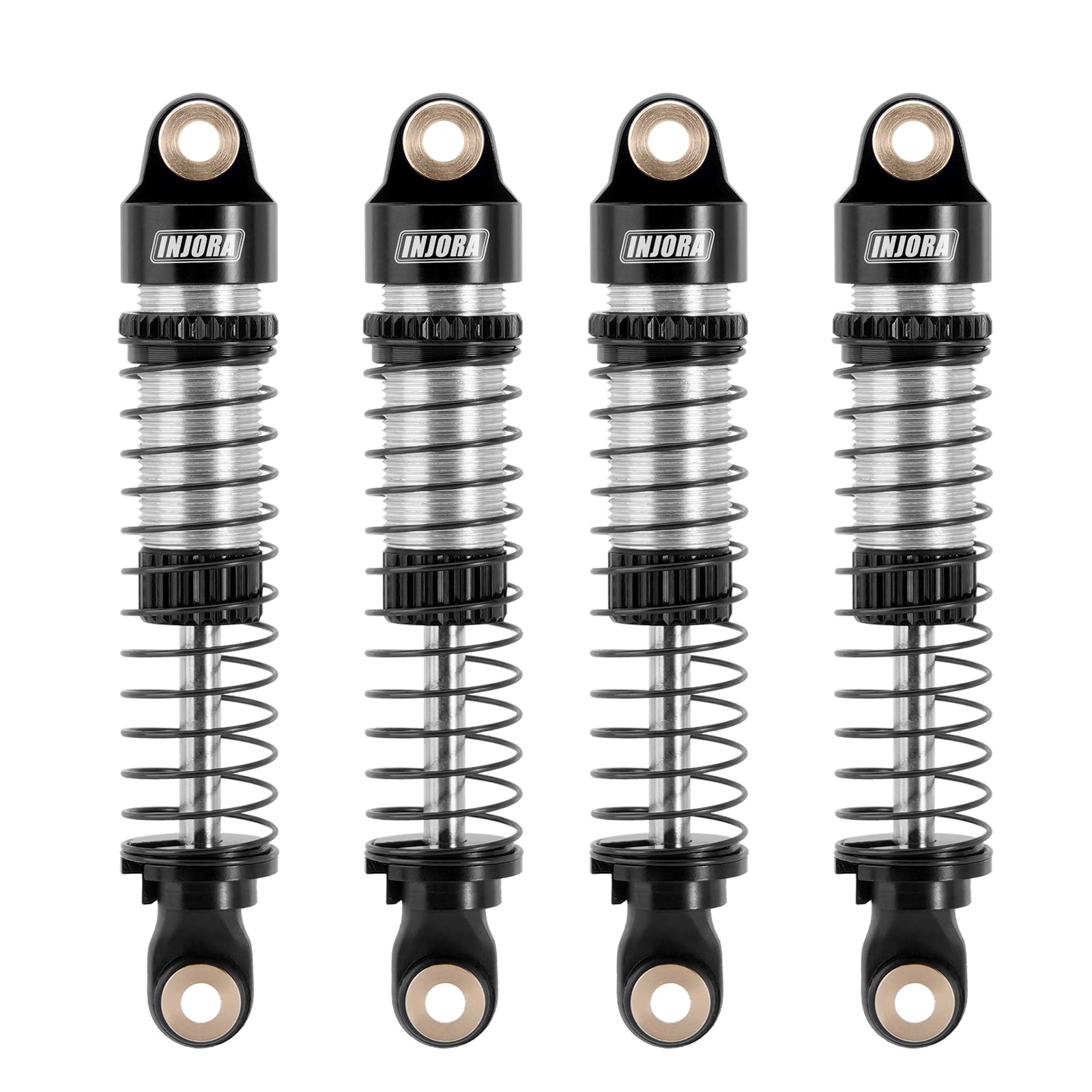 Photo 1 of INJORA 53mm 6g Each Shocks- Absorber Oil Threaded Damper for TRX4M TRX4MT 1/18 RC Crawler Upgrade (Black)