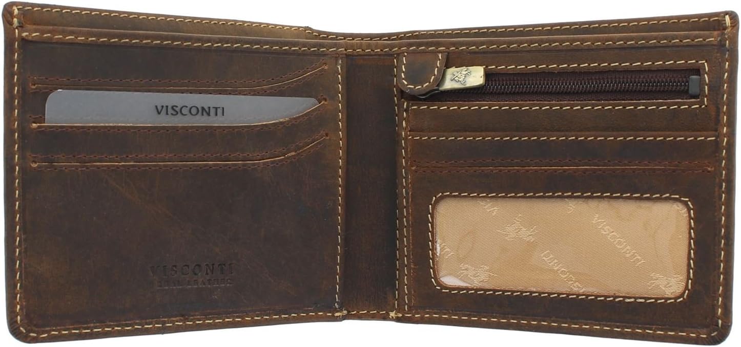 VISCONTI Slim Collection TAP 'N' GO Leather Wallet with RFID Protection VSL33 Oil Tan - Image 3