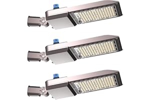 LIGHTDOT 400W(486x1W) LED Parking Lot Lights (60000lm Eqv 1600W HPS) LED Shoebox Light with Smart Photocell IP65 5000K Parking Lot Lights Outdoor Pole Mount -3Pack 7Yrs Warranty