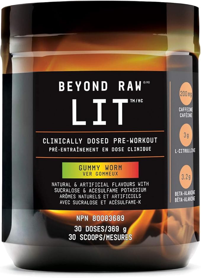 Beyond Raw® Lit™ Gummy Worm, 30 Servings, Preworkout