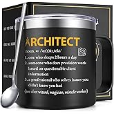 Gtmileo Architecture Gifts, 14 Oz Insulated Architect Coffee Mug, Christmas Graduation Birthday Architects Gifts for Architecture Student Men Women, Black