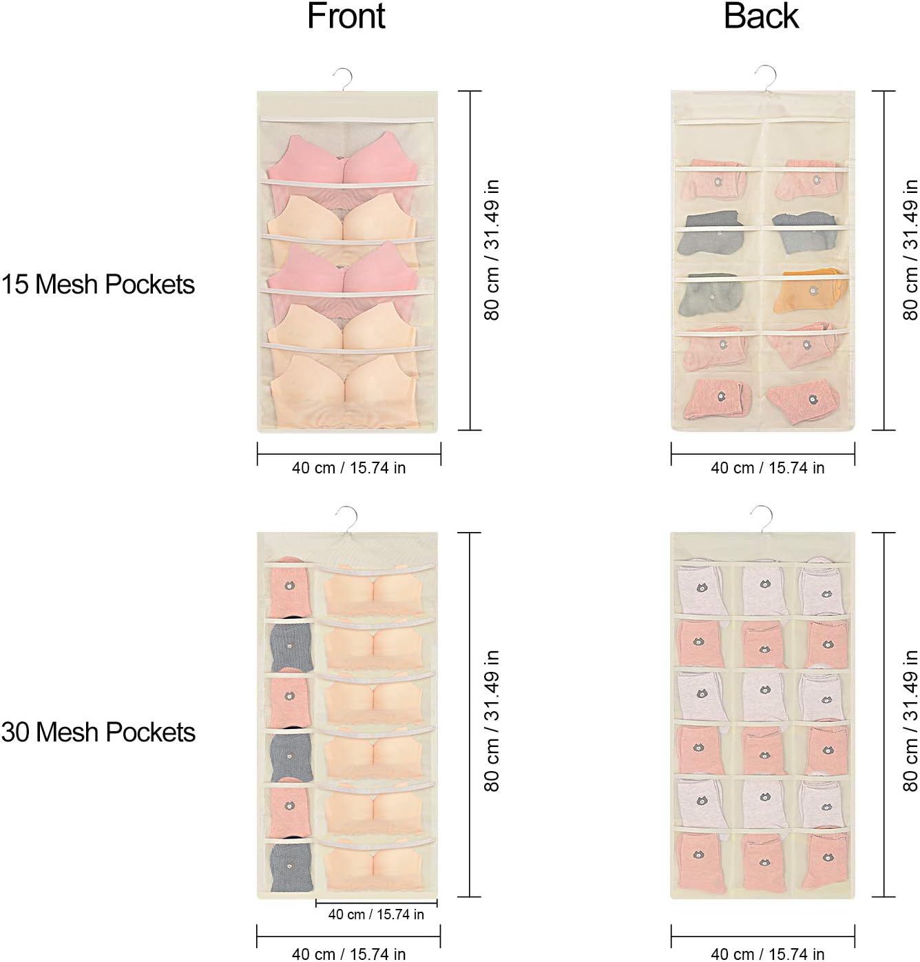 Foldable And Universal Fit Lirex Closet Hanger Organizers 2 Pack Closet Organizer Hanging 30 Pocket Underwear Bra Hanger Organizer Oxford Cloth Closet Hanging Space Saver For Family Closet Bedroom Hanging Shelves ambulatoriobartoleschi it