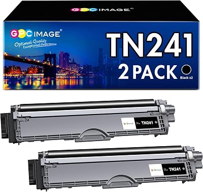 GPC Image TN241 Black Toner 2-Pack for Brother HL-3140CW MFC-9330CDW DCP-9020CDW