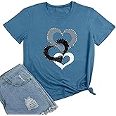 BLACKOO Women Cute Heart Graphic Tees