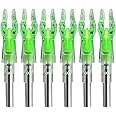 6PCS X Lighted Nocks for Arrows with .204 .233 .244 .246 Inside Diameter with H, S, GT Bushings LED Arrow Nocks, High-Visibility Lighted Knocks, Light Up Nocks with ON/Off Switch for Target Shooting