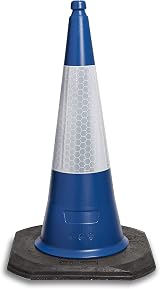 Innovatus Pack of 10 Blue Traffic Cones 750mm Therma Plastic view 2