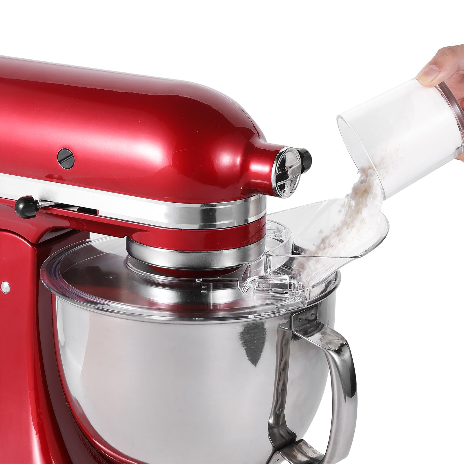 Pouring Shield for KitchenAid-Secure Pouring Shield with Removable Pour Spout for KitchenAid 4.5-5 Quart Tilt-Head Stand Mixers, Splatter Guard Fits for Stainless Steel, Glass, Ceramic Bowls
