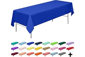 PARTY ULYJA Royal Blue Tablecloths Plastic 3-Pack Premium 54 Inches x 108 Inches Disposable Table Covers Decorative Table Cloths for Rectangle Tables