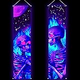 Tiamon 2 Pieces Black Light Art Wall Decor Trippy
