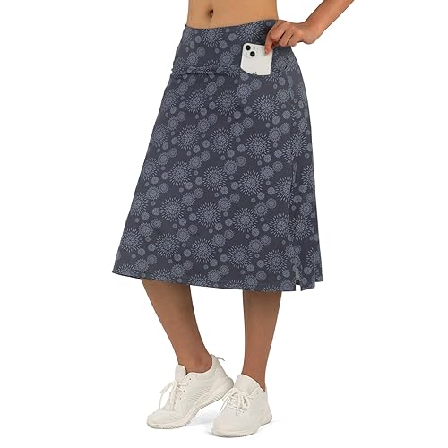 beroy Women Athletic Skirts Mid Length,Women Casual Skirt with 3 Pockets(M Grey)