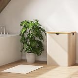 Lifewit 120L Laundry Basket with Lid Beige Bamboo Handles 2 Removable Bags view 8