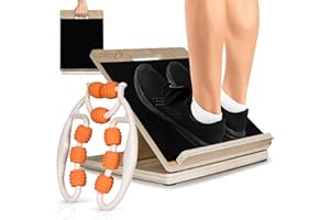 FITZZ Portable Wooden Slant Board for Calf Stretching - Slant Boards for Exercise - Calf Stretcher Slant Board, Incline Board for Leg Stretcher, Hamstring Stretcher - Overall Stretching Board