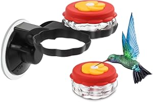 Gbekery Handheld Hummingbird Feeders (Set of 2) with Window Mount Suction Cup, New Upgraded Small Glass Hummingbird Feeder for Outdoors, Mini Window Humming Birds Feeders