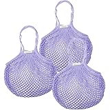 Meetall Mesh Grocery Bags, Reusable Tote Bags with Sturdy Handle, Washable, Eco Friendly, Cotton String Net, for Shopping and