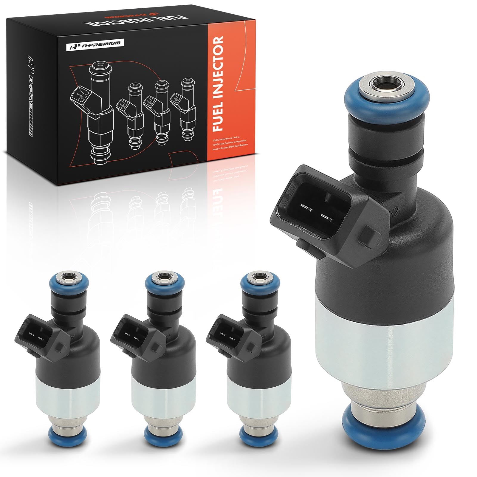 Photo 1 of A-Premium Set of 4 Fuel Injectors Compatible with Chevrolet Cavalier 1998-1999, S10 1998-2000 & GMC Sonoma 1998-2000 & Isuzu Hombre 1998-2000 & Pontiac Sunfire & Saturn SC2, SL2, SW2, 1.9L 2.2L