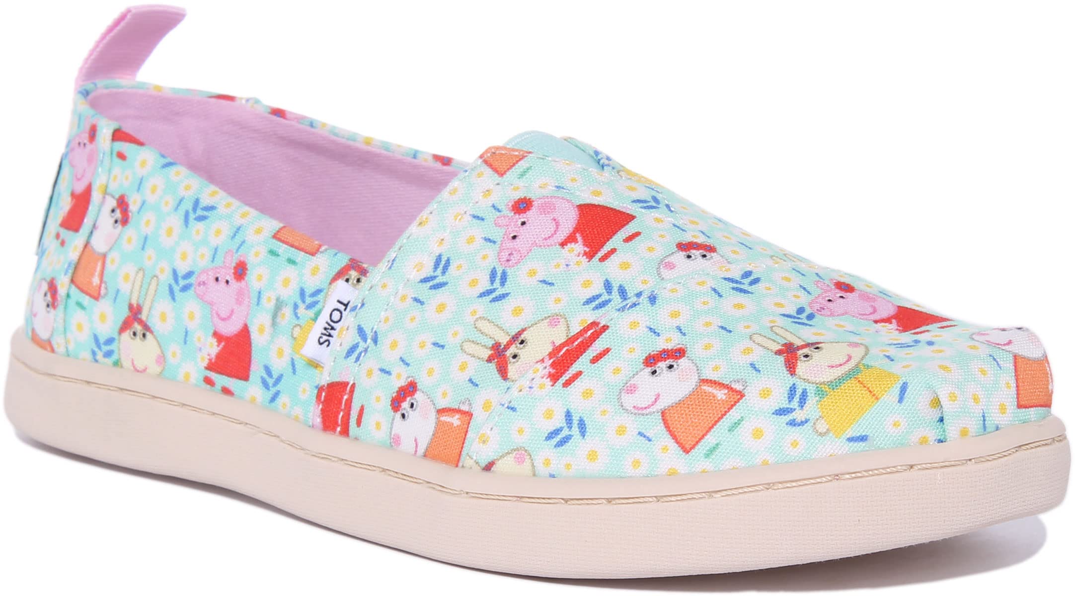 TOMS Girl's Alpargata Espadrille-Peppa Pig and