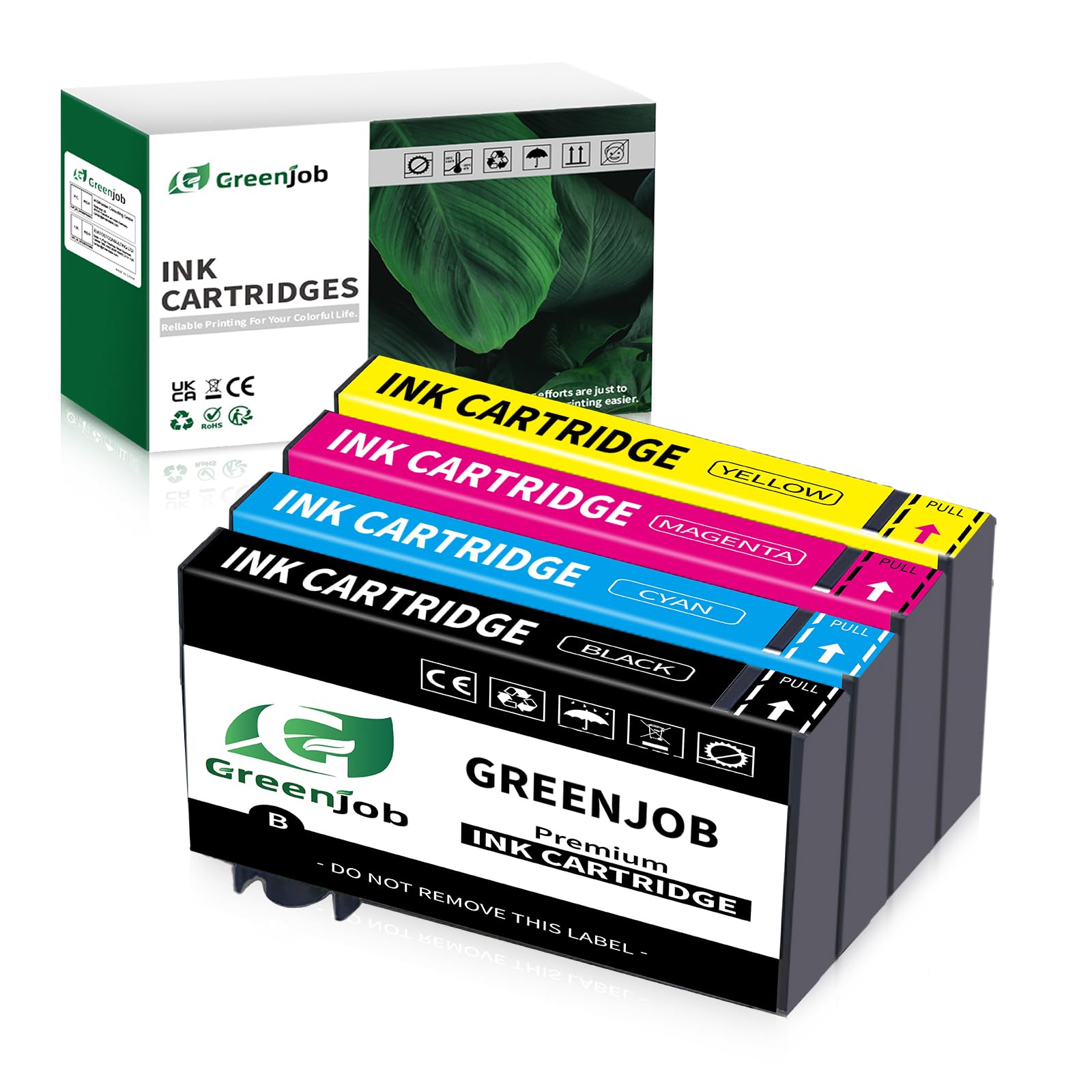 Greenjob Compatible 405XL Ink Cartridges Multipack Replacement for Epson 405 XL Compatible with Workforce Pro WF-3820 WF-4820 WF-7310 WF-7830 WF-7835 WF-7840 WF-3825 WF-4825 WF-4830 Printer (4-Pack)