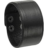 PATIKIL Wide Simple Leather Wristbands, Vintage Adjustable Cuff Bracelets Wide Leather Adjustable Cuff Bracelets