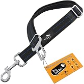 Active Pets Blue Car Seat Belt for Dogs, Attaches to Harness & Collar, Adjustable 18" - 24" Travel Restraint System Fits Smal