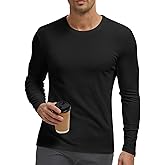 MISS MOLY Men's Long Sleeve Shirts Thermal Underwear Crew Neck T-Shirt Slim Fit Sweater Pullover Cold Top