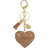 PATIKIL Rhinestone Keychain, Heart Shape Keychain Bling Keychain Accessories for Women