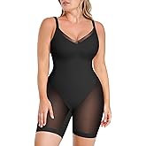 SHAPELLX Women‘s Shapewear Tummy Control Bodysuit Butt Lifting Body Shaper Mid-Thigh Body Suit