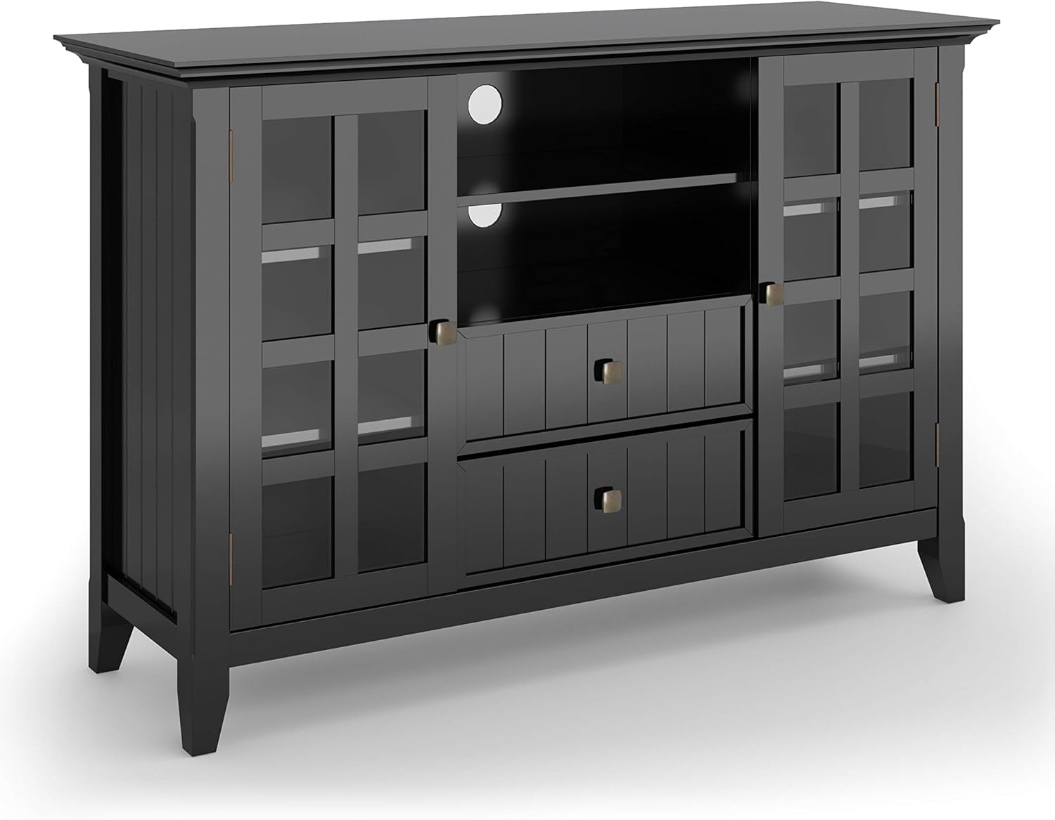 Simpli Home Axcraca17 Bru Acadian Solid Wood 53 Inch Wide Rustic Tv Media Stand In Brunette Brown For Tvs Up To 55 Inches Kitchen Dining Cjp Org In