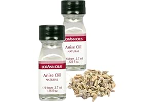 LorAnn Oils Super Strength Flavoring - Used For Candy Making, Flavoring, Baking, Hard Candy, & Flavor Oils - Bold, Natural Flavors 4X Stronger Than Extracts - Anise Oil, Pack of 2, 0.125 fl oz