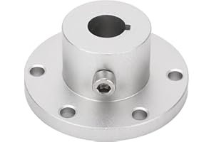 Oumefar 1/2in RC Key Hub Shaft Coupling Aluminum Alloy High Strength Motor Shaft Coupler Silver