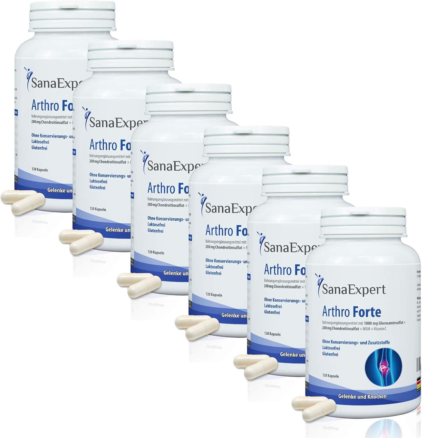 Sanaexpert Arthro Forte Voedingssupplement Voor Gewrichten Botten En Kraakbeen Met Msm Glucosamine Sulfaat Wierook Chondroitine Zonder Additieven 120 Capsules 6 Amazon Nl