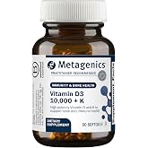 Metagenics Vitamin D3 and Vitamin K2 10,000 IU with MK-7, 60 Softgels | Vitamin D3 with K2 MK-7 for Immune Support, Bone and Heart Health, Non-GMO, Gluten-Free, High-Potency 10,000 IU