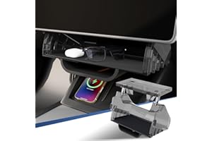 Klutchtech for Tesla Model Y Juniper Under Screen Storage Organizer 2025-2026/Model 3 Highland 2024-2026, Hideable Center Console Organizer Tray for Tesla Model Y Juniper Accessories, Black