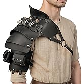 Medieval Gothic Spaulders Shoulder Pauldrons with Vials Coin PurseViking Warrior Armor for LARP Renaissance Costume