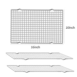 UOUYOO Cooling Rack for Baking, Set of 2 Stainless