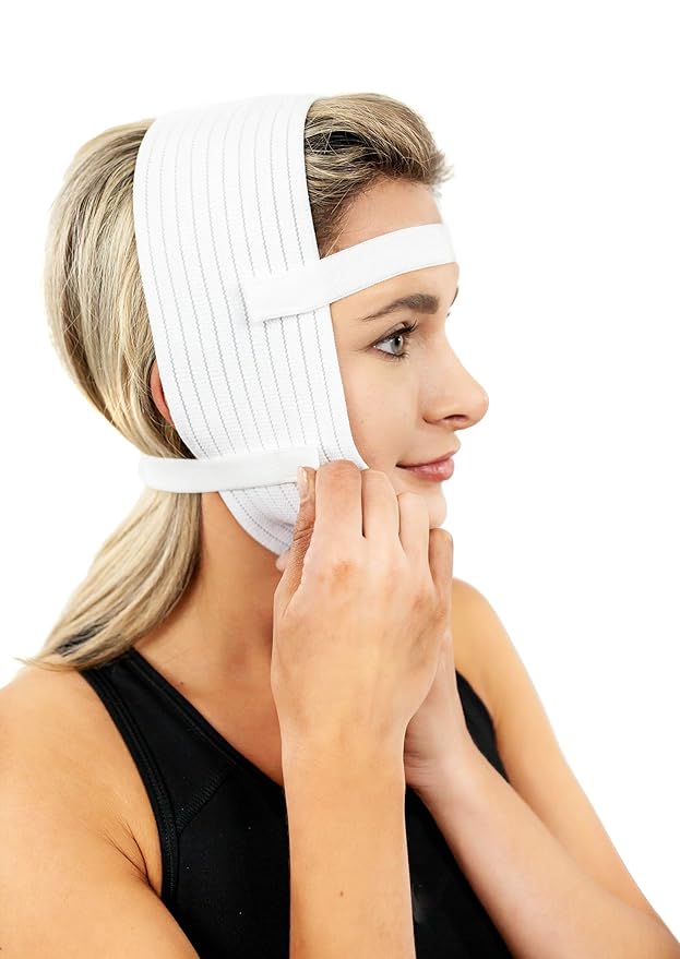 Compression Face Mask, Post Surgery Chin Compression Garment â