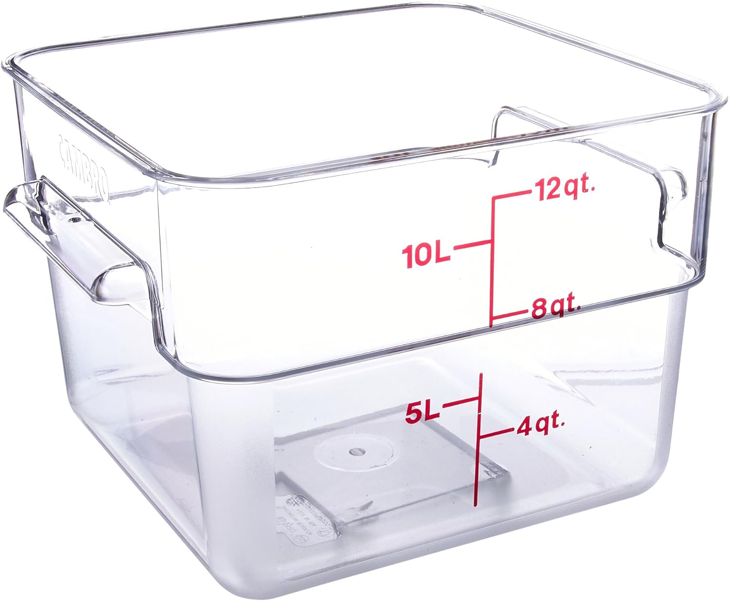 Amazon Com Cambro 12 Quart Camwear Square Food Storage Container Polycarbonate Clear Nsf Food Savers Kitchen Dining