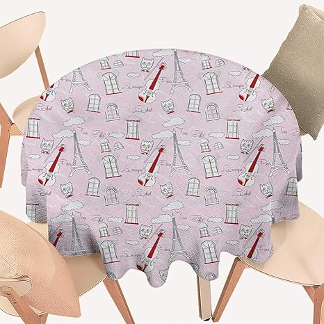 Amazon パンダテーブルカバー かわいいパンダの顔と小さな足跡 シルエット 子供 テーマ イラスト ブラック ホワイト D 50 D128cm テーブルクロス オンライン通販