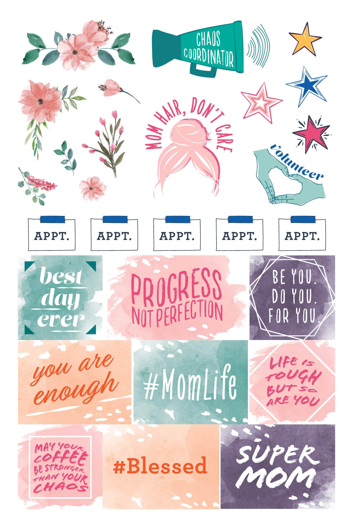 Amy Knapp's #MomLife Planner Stickers: 350+ Inspirational Stickers for Moms (Journal Variety Pack, Gifts for Women) (Amy Knapp's Plan Your Life Calendars)