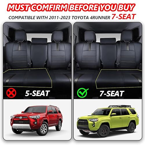 PTYYDS Seat Covers Compatible with 2011-2024 Toyota 4Runner Seat