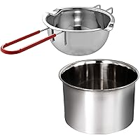 Stainless Steel Double Boiler Melting Pot with Heat Resistant Handle, Large Capacity Chocolate Melting Pot for Butter…