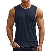 MAGCOMSEN Men's Workout Tank Tops Quick Dry Lightweight Sleeveless Shirts Gym Bodybuilding Muscle Tee Shirt